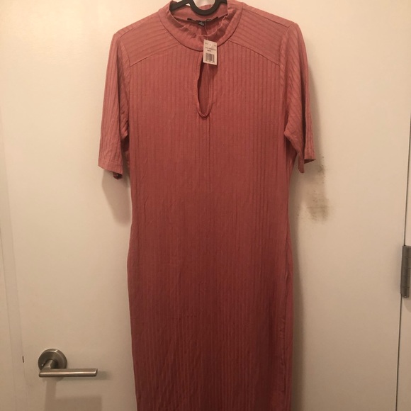 Rose pink/ Mauve midi dress sz M/L - Picture 3 of 6
